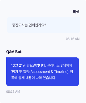 Q&A Bot interface